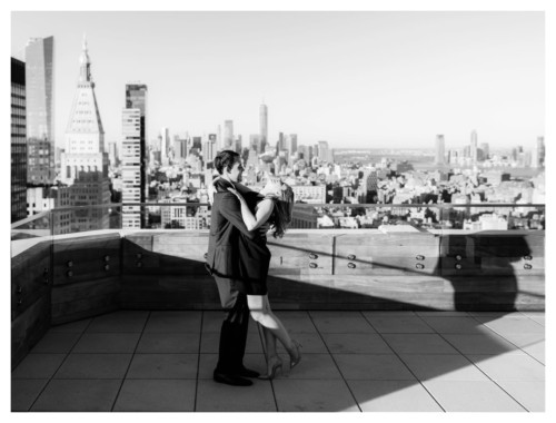 New York City Engagement Photographer | NYC Rooftop | Alex + Michael
